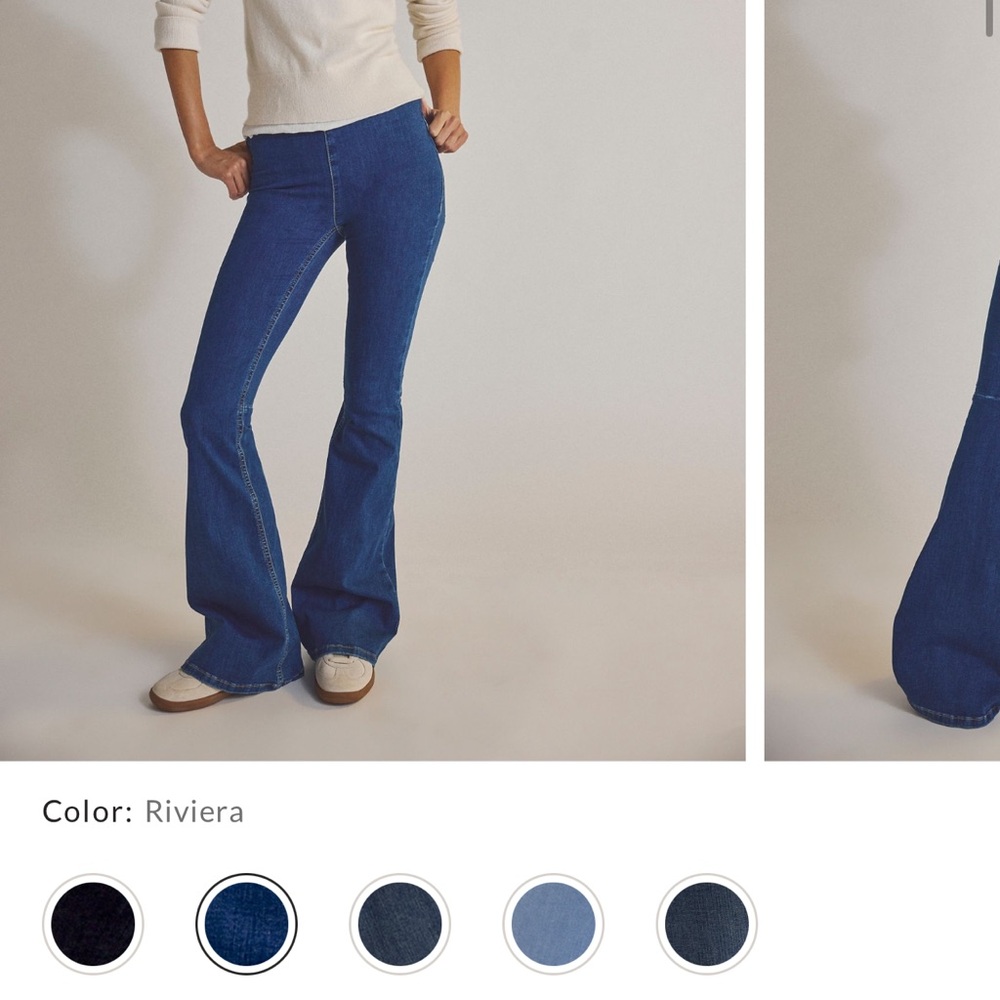 Free People We the Free Penny Pull on Flare Jeans- EUC!